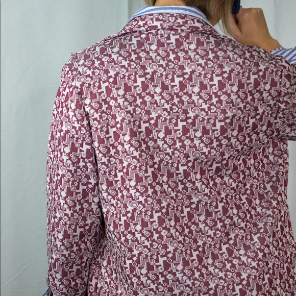 Vintage 70’s Shirt Jacket Burgundy - Picture 3 of 4